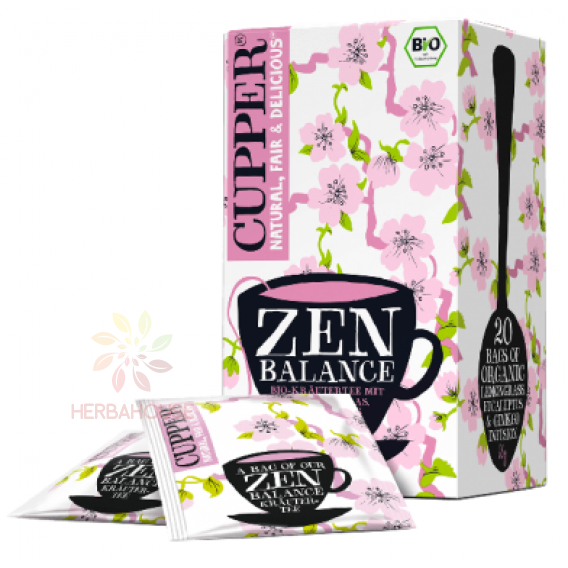 Obrázok pre Cupper® Zen Balance Bio bylinný čaj porciovaný citrónová tráva, eukalyptus & gingko (20ks)