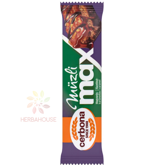 Obrázok pre Cerbona Müzli Max Müsli tyčinka s orieškovo-karamelovou príchuťou (30g)