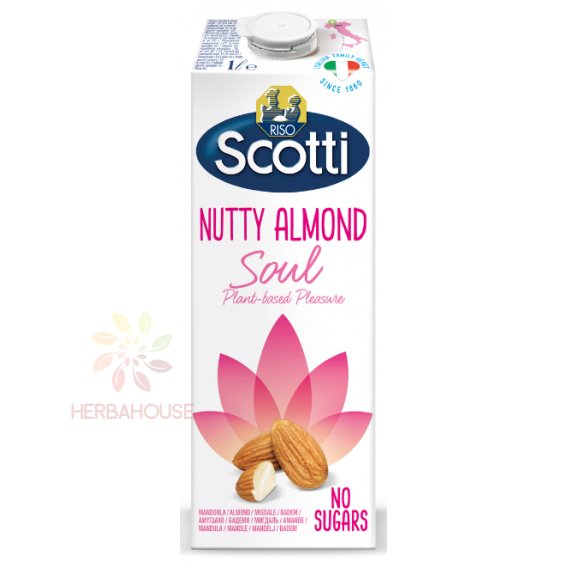 Obrázok pre Riso Scotti Soul Bezlepkový rastlinný nápoj mandľový nesladený (1000ml)
