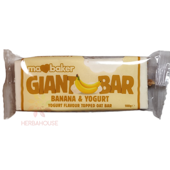 Obrázok pre Ma Baker Giant bar Obria Ovsená tyčinka s jogurtovou polevou banánová (100g)