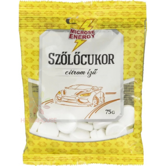 Obrázok pre Microse Hroznový cukor pastilky s citrónovou príchuťou (75g)