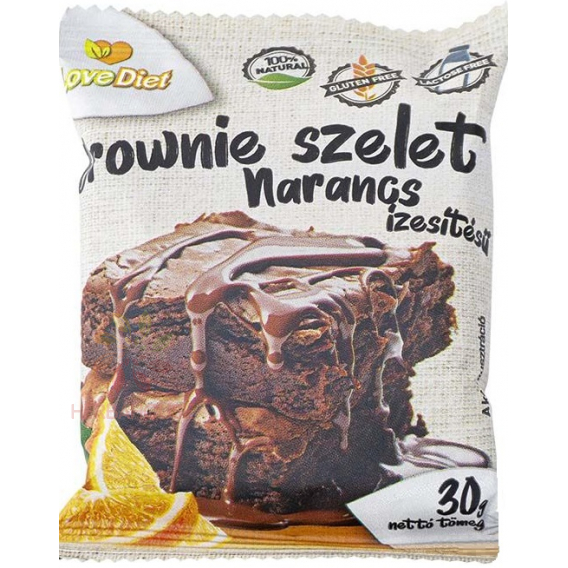 Obrázok pre LoveDiet Bezlepkový Brownie rez kakaový s pomarančovou príchuťou (30g)