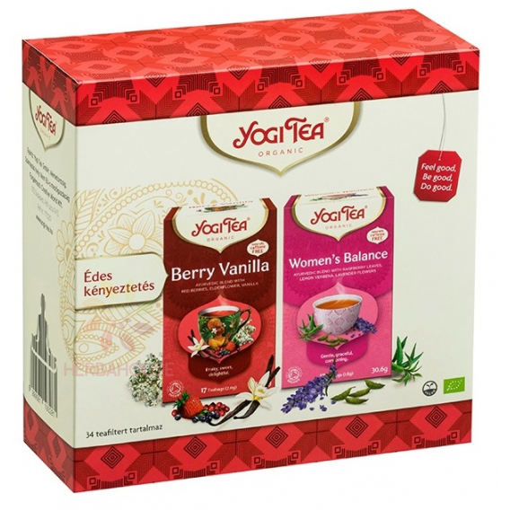 Obrázok pre Yogi Tea® Bio Ajurvédske čaje Bobuľová vanilka a Ženská rovnováha - darčekové balenie (34ks)