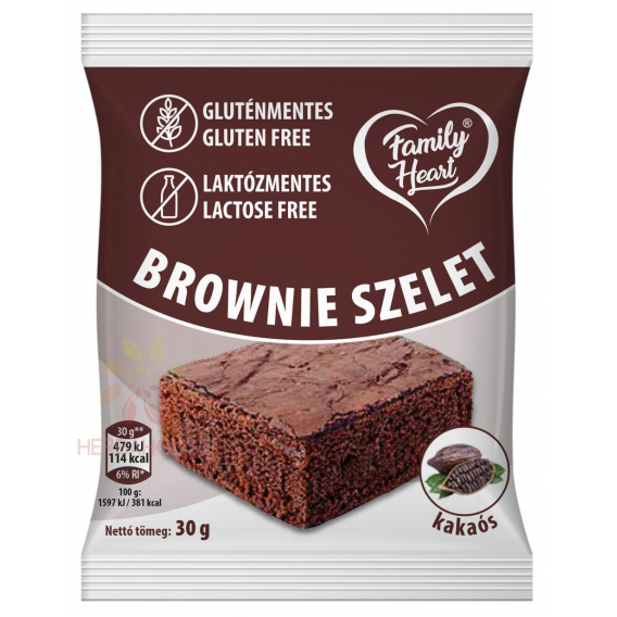 Obrázok pre Family Heart Bezlepkový a bezlaktózový Brownie rez kakaový (30g)