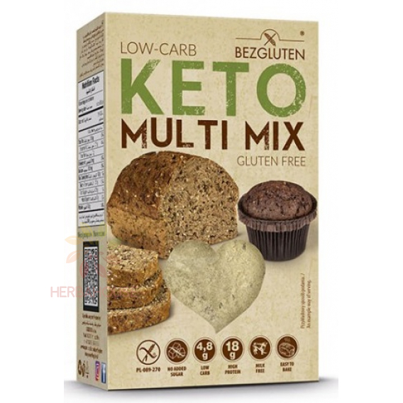 Obrázok pre Bezgluten Multi Mix Bezlepková Keto zmes na pečenie chleba s nízkym obsahom sacharidov bez pridaného cukru (250g)