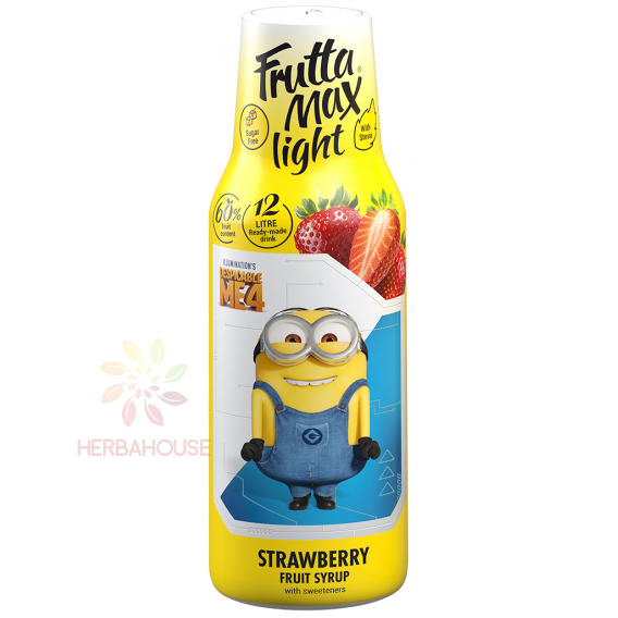 Obrázok pre Fruttamax Minions Light sirup so sladidlom jahoda (500ml)