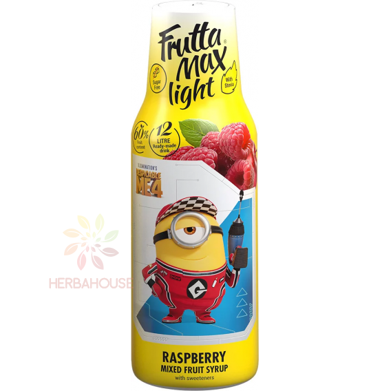 Obrázok pre Fruttamax Minions Light sirup so sladidlom malina (500ml)