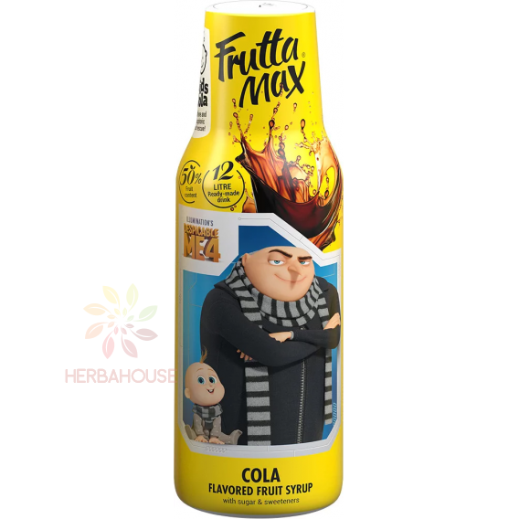 Obrázok pre Fruttamax Minions Ochutený ovocný sirup s cukrom a sladidlami s príchuťou cola (500ml)