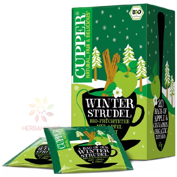 Obrázok pre Cupper® Winter Strudel Bio ovocný čaj porciovaný Jablčná štrúdla (20ks)