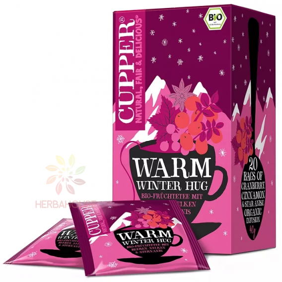 Obrázok pre Cupper® Warm Winter Hug Bio ovocný čaj porciovaný Vrelé zimné objatie (20ks)