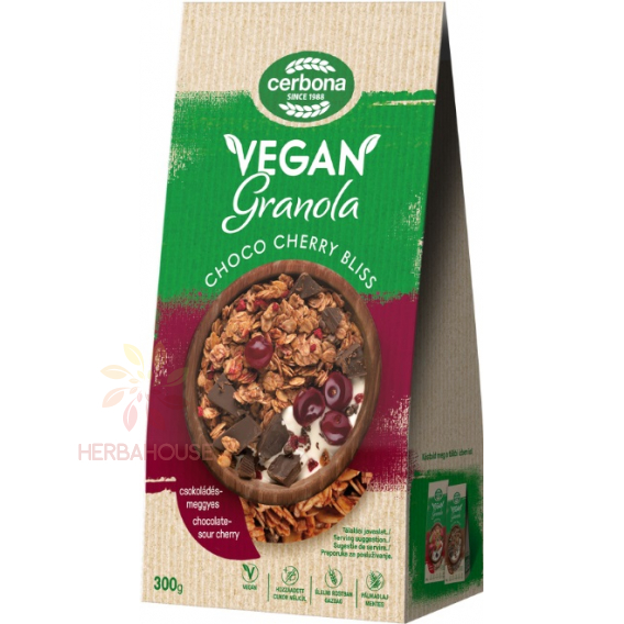 Obrázok pre Cerbona Vegan Čokoládovo - višňová granola (300g) 