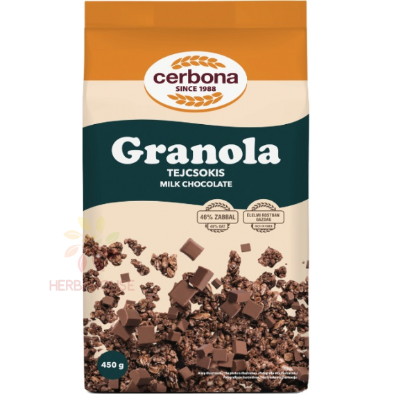 Obrázok pre Cerbona Mliečno čokoládová granola (450g) 