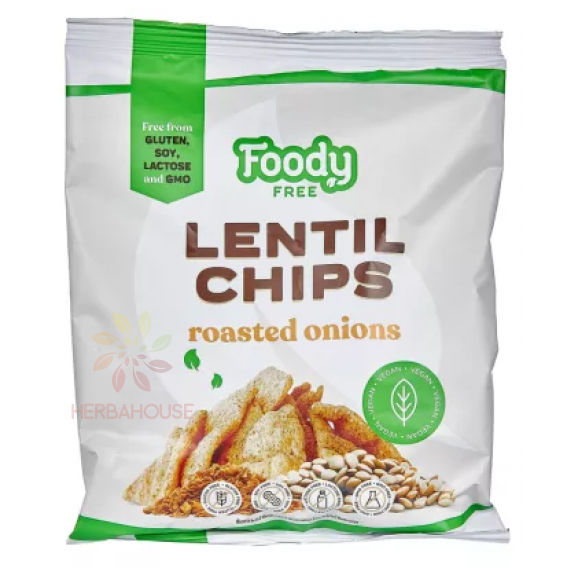 Obrázok pre Foody Free Bezlepkový Šošovicový chips s opraženou cibuľkou (50g) 