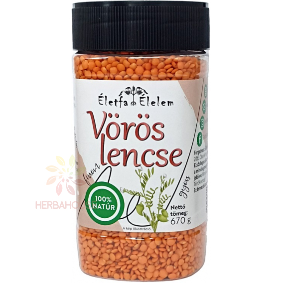 Obrázok pre Életfa Élelem Šošovica červená (670g)