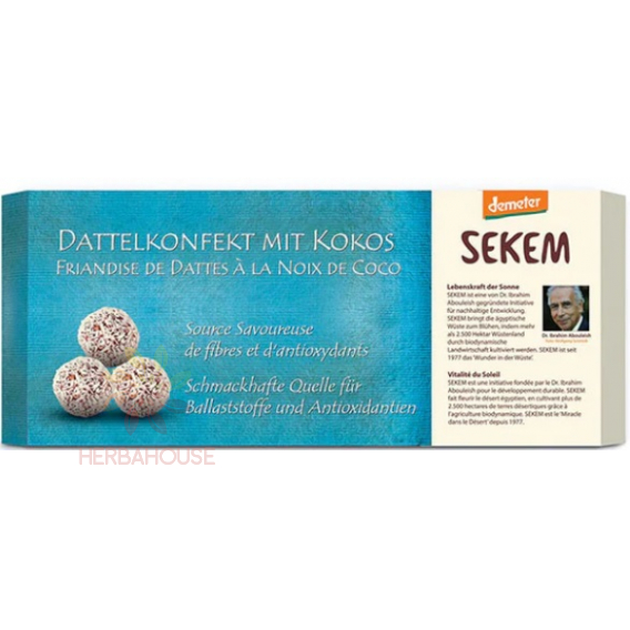 Obrázok pre Demeter Sekem Bio Datľové guličky s kokosom (120g)