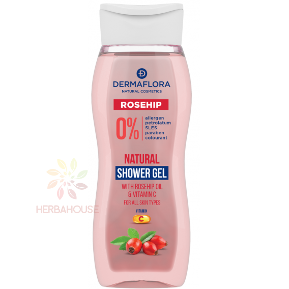 Obrázok pre Dermaflora Sprchový gél s olejom z ružových šípok a vitamínom C (250ml)