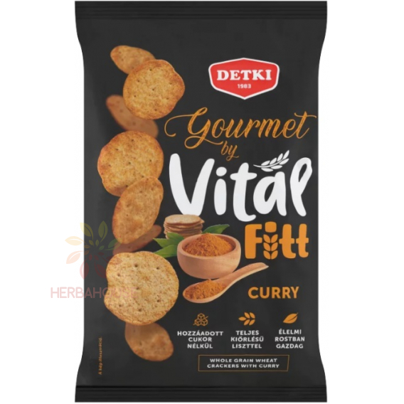 Obrázok pre Detki Vitál Fitt Gourmet Slané krekry s príchuťou curry (100g)