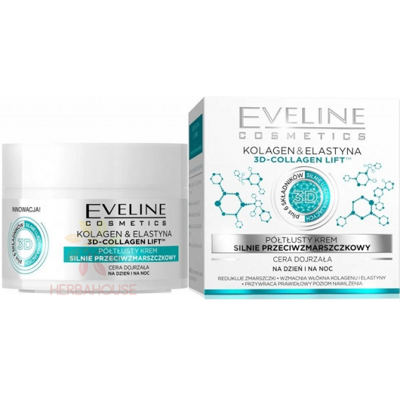 Obrázok pre Eveline 3D Collagen & Elastín kolagénový denný a nočný krém (50ml)