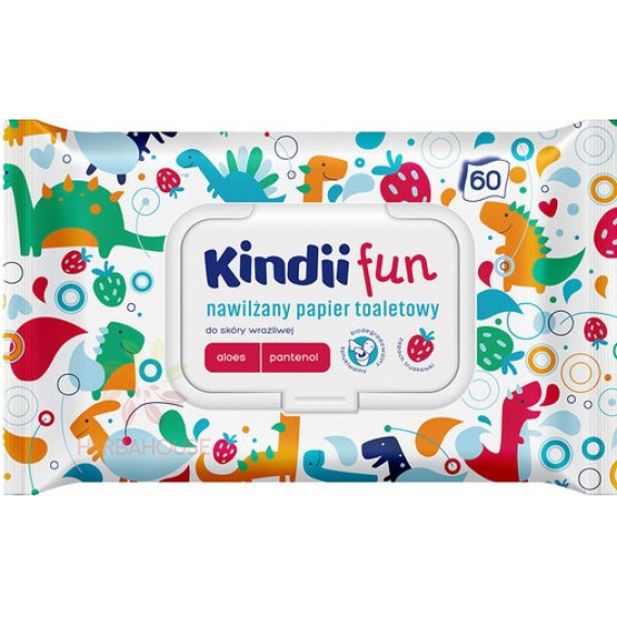 Obrázok pre Kindii Fun Vlhčený toaletný papier pre deti (60ks)
