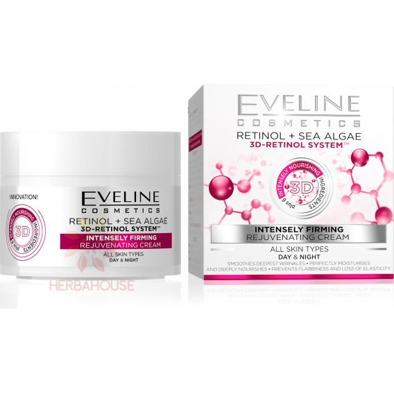 Obrázok pre Eveline Retinol + Sea Algae 3D-Retinol System intenzívne spevňujúci a omladzujúci krém (50ml)