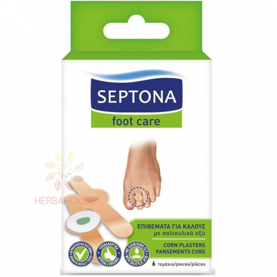 Obrázok pre Septona Foot Care náplasti na kurie oká so salicylovou kyselinou (6ks)