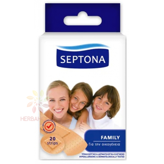 Obrázok pre Septona Family Strips náplasti na drobné poranenia (20ks)