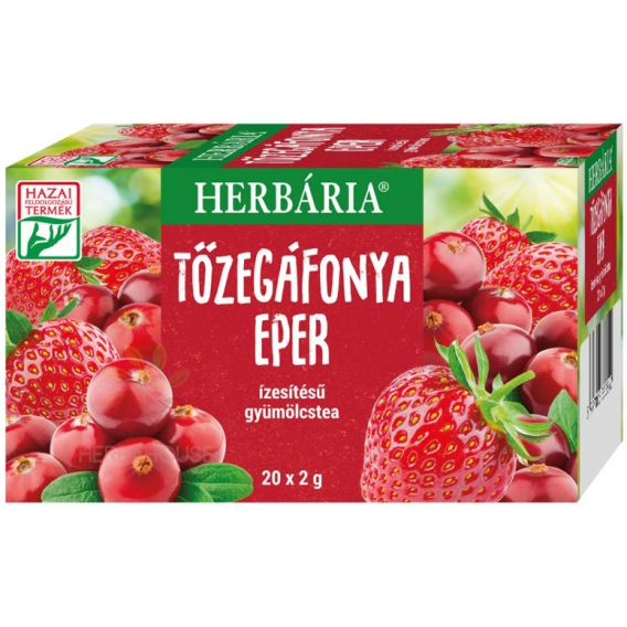 Obrázok pre Herbária Ovocný čaj s príchuťou jahody a brusnice porciovaný (20ks)