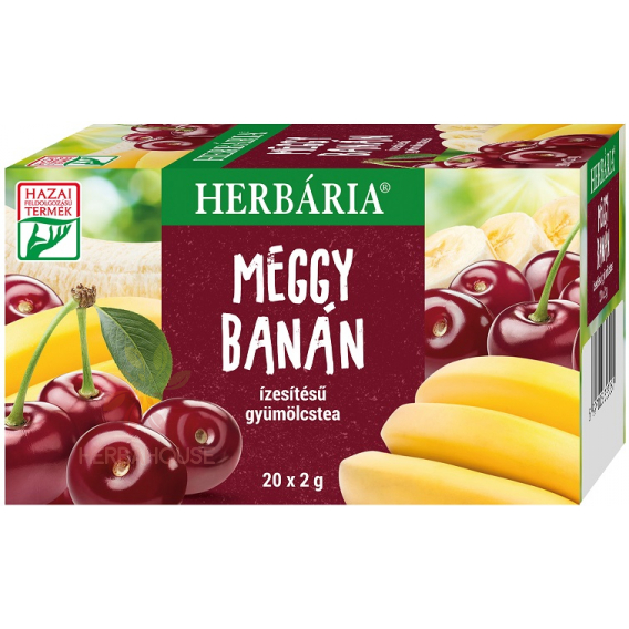 Obrázok pre Herbária Ovocný čaj s príchuťou višňa a banán porciovaný (20ks)