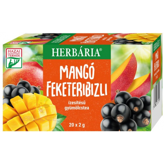 Obrázok pre Herbária Ovocný čaj s príchuťou mango a čierne ríbezle porciovaný (20ks)