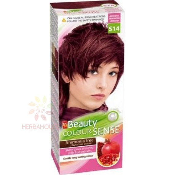 Obrázok pre MM Beauty Colour Sense permanentná farba na vlasy S14 - tmavo čerešňovo červená (125ml)