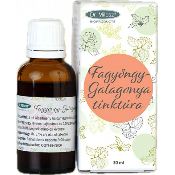 Obrázok pre Dr. Milesz imelová a hlohová tinktúra (30ml)
