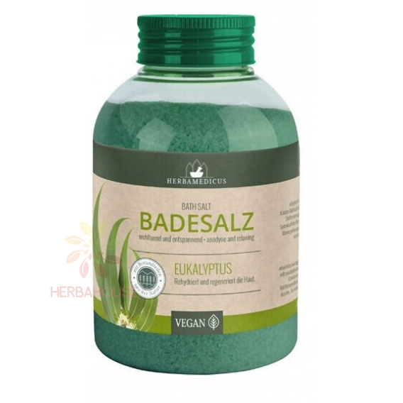 Obrázok pre Herbamedicus Soľ do kúpeľa s eukalyptusovým olejom (575g)
