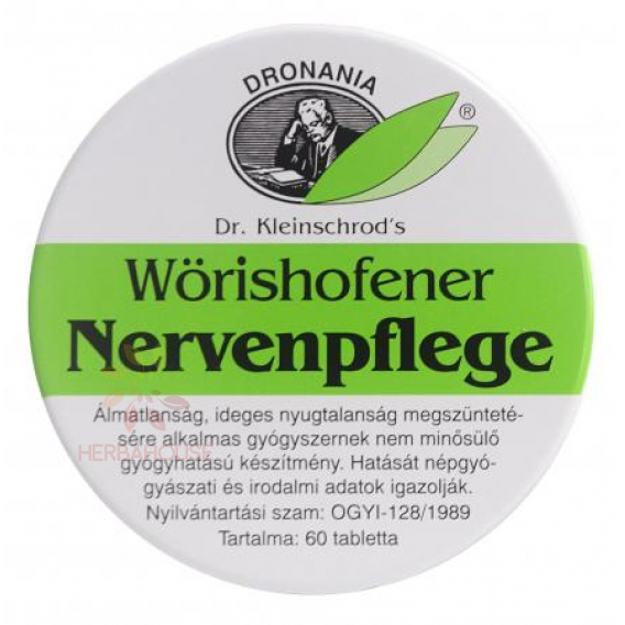 Obrázok pre Dronania Nervenpflege Bylinné tablety na miernenie úzkosti, nervového napätia a podporu lepšieho zaspávania  (60ks)