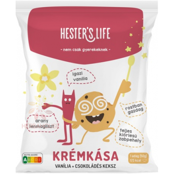 Obrázok pre  Hester´s Life Krémová ovsená kaša s vanilkou a čokoládovými sušienkami (50g) 