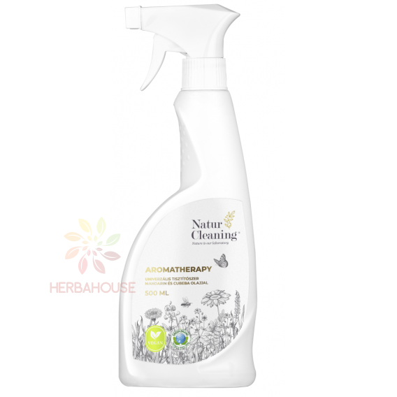Obrázok pre Natur Cleaning Univerzálny aromaterapeutický čistič s esenciálnymi olejmi z mandarínky a cubeby v spreji (500ml)
