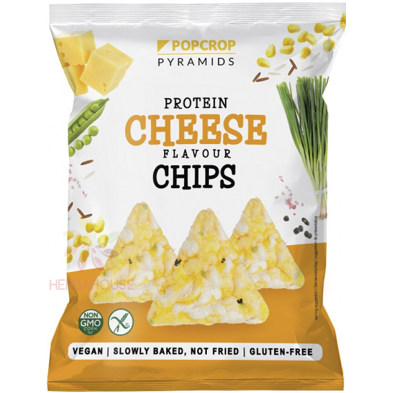 Obrázok pre Popcrop Pyramids Bezlepkový proteínový chips so syrovo-cibuľovou príchuťou (60g)