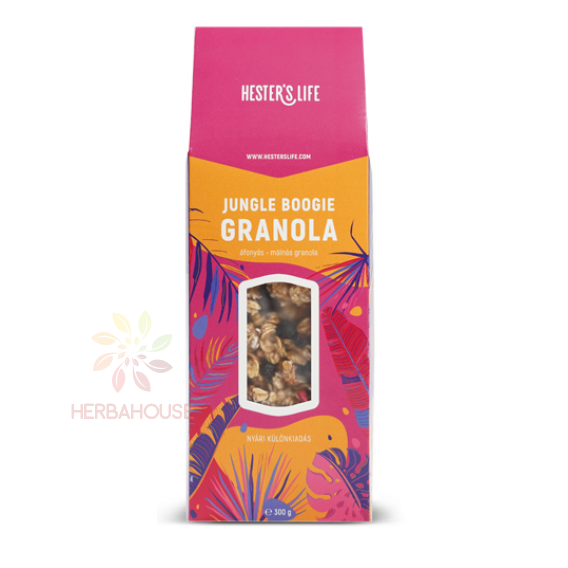 Obrázok pre Hester´s Life Jungle Boogie Bezlepková granola s čučoriedkami, malinami, kešu a slnečnicovými semienkami bez pridaného cukru (300g)