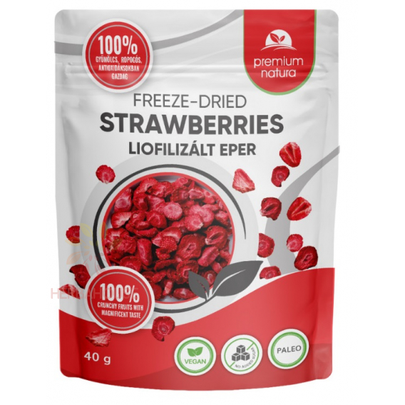 Obrázok pre Premium Natura lyofilizované jahody bez pridaného cukru (40g)