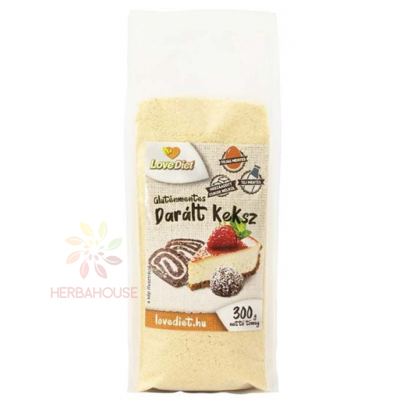 Obrázok pre LoveDiet Bezlepkové mleté sušienky bez pridaného cukru so sladidlami (300g)