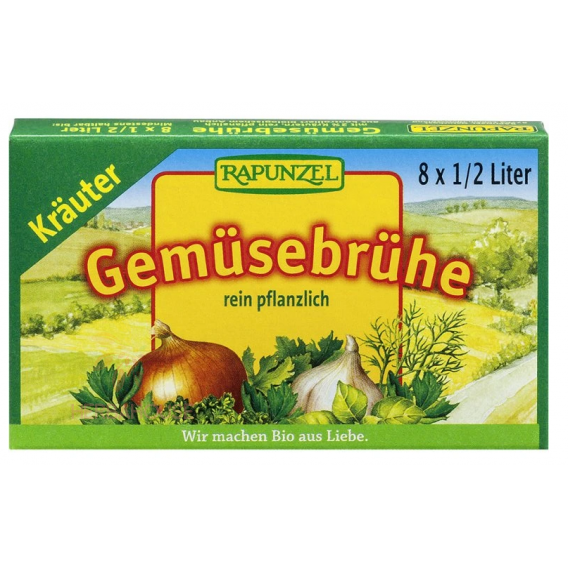 Obrázok pre Rapunzel Bio Zeleninové bujónové kocky s bylinkami a bio kvasnicami (68g)