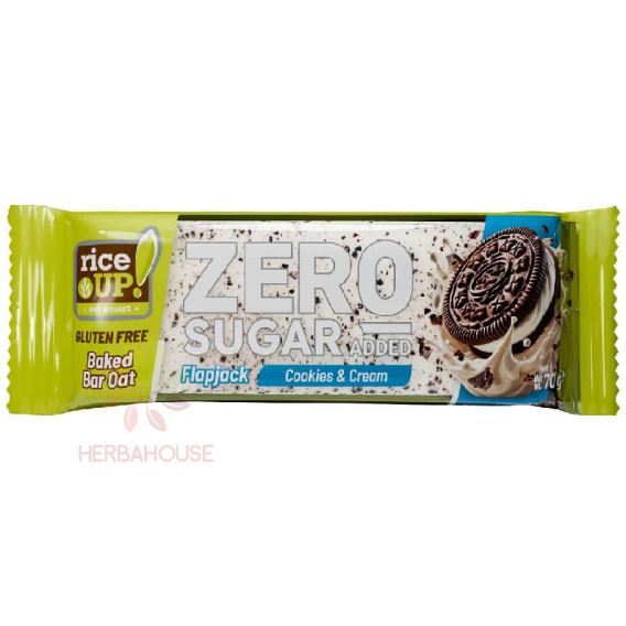 Obrázok pre Rice Up Zero Bezlepková ovsená tyčinka so sušienkovo-smotanovou príchuťou bez pridaného cukru (70g)