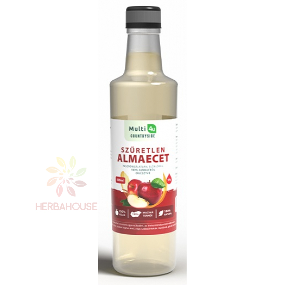 Obrázok pre Multi 4U Jablčný ocot nefiltrovaný, nepasterizovaný (500ml)