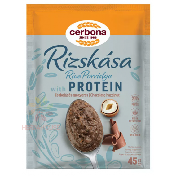 Obrázok pre Cerbona Protein Ryžová kaša s čokoládou, lieskovými orieškami a inulínom (45g)