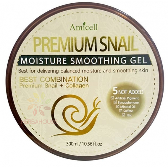 Obrázok pre Amicell Premium Snail Hydratačný a spevňujúci gél s extraktom slimačieho mucínu a kolagénom (300ml)