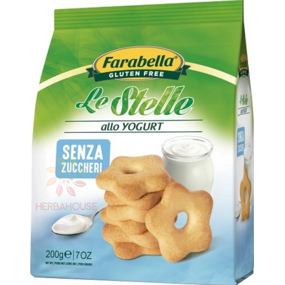 Obrázok pre Farabella Le Stelle Bezlepkové jogurtové sušienky bez pridaného cukru (200g)