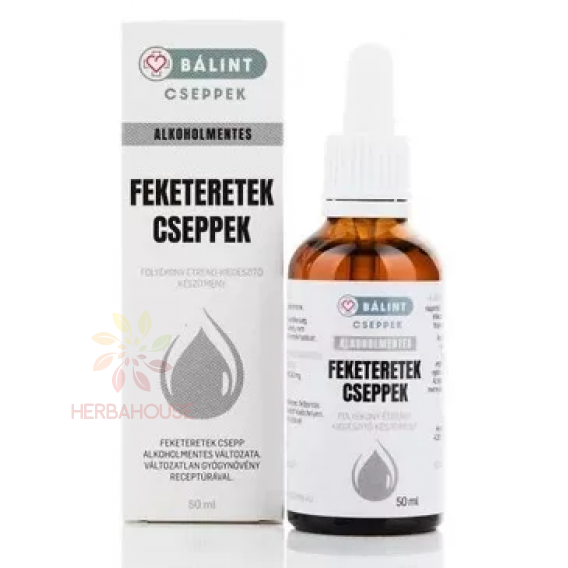 Obrázok pre Bálint cseppek Čierna reďkovka kvapky prírodný extrakt pre trávenie, pečeň a detoxikáciu - bez alkoholu (50ml)