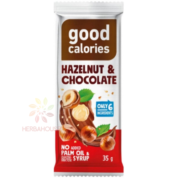 Obrázok pre Good Calories Datlová tyčinka s lieskovými orechmi a čokoládou (35g)