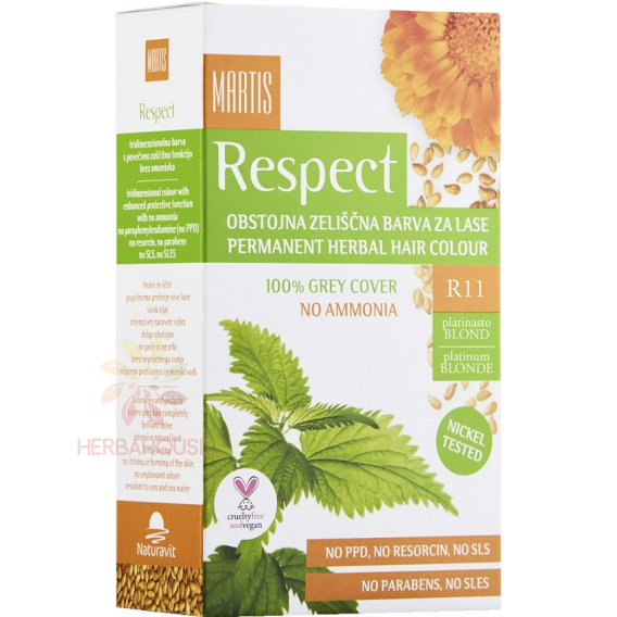 Obrázok pre Naturavit Martis Respect Farba na vlasy R11 Platinová blond (135ml)