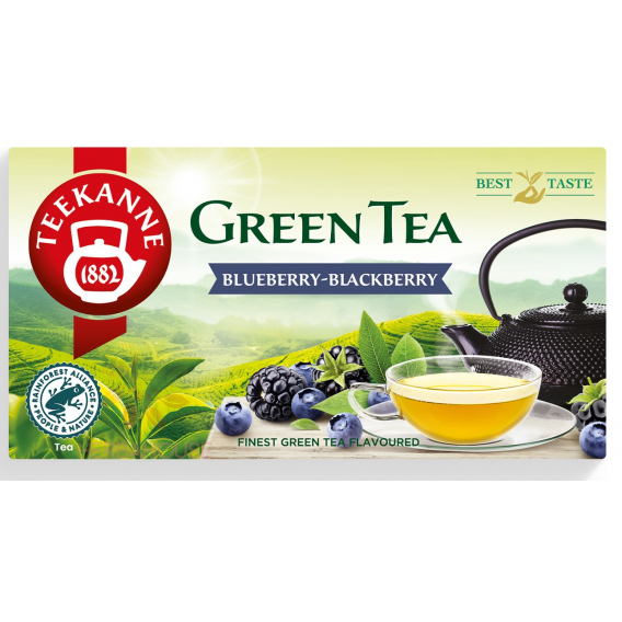 Obrázok pre Teekanne Zelený čaj s príchuťou lesného ovocia - čučoriedky a černice (20ks)