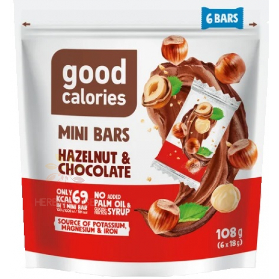 Obrázok pre Good Calories Datlové mini tyčinky s lieskovými orechmi a čokoládou (108g)